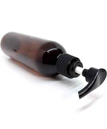 BRIGHTFROM 8 oz Amber Plastic Lotion Pump Bottles - 3 Pack | BPA-Free Refillable Containers for Soap, Shampoo, Lotions, Massage Oil - Buy Online on GoSupps.com