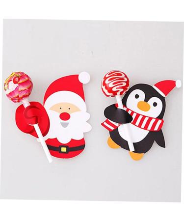  ABOOFAN ABOOFAN 62 Pieces Christmas Decorations Lollipop Favor Christmas Party Ornament Lollipop Cartoon Paper for Lollipop Decoration Candy Message Card - Buy Online on GoSupps.com
