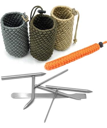 Sonku 8 Pack Paracord FID Lacing Needles Set with Smoothing Tool - Stainless Steel Stitching Set for Paracord Bracelet, Leather Weaving - 8 Sizes - Silver - Buy Online on GoSupps.com