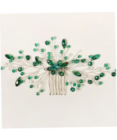 Angoily Bridal Rhinestone Comb Decorative Hair Clips for Women Womens Hair Accessories Women Hair Side Comb Wedding Hair Clips Baroque Side Rhinestones Green Crystal Bride Dress - Buy Online on GoSupps.com