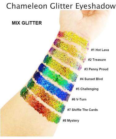 GL-Turelifes Chameleon Body Glitter Gel Set - Sparkling Chunky Glitter for Eyes, Face, Lips & Body - Festival Cosmetic Glitter - Long Lasting - 2 Pack - Buy Online on GoSupps.com