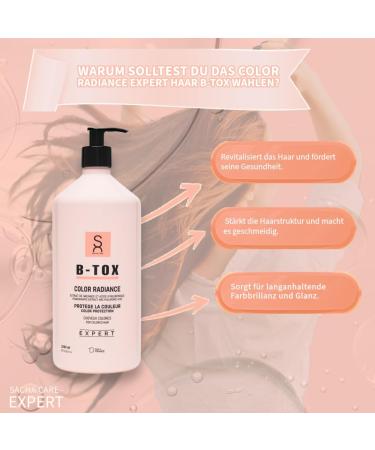  Sacha Care Expert Color Radiance - B-tox With pomegranate and niacinamide for shiny revitalized colored hair - Intensive care 1000 ml - Buy Online on GoSupps.com
