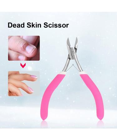Stainless Steel Nail Art Cuticle Nipper Dead Skin Remover Clipper - Rose Red - Buy Online on GoSupps.com