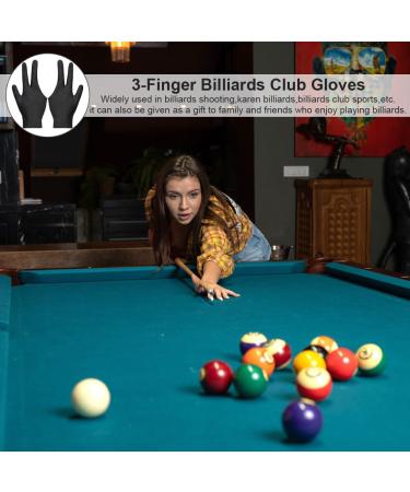 NHPY 6-Piece Billiard Gloves Set - Unisex Stretchy Three Finger Snooker Cue Gloves for Optimal Performance - Buy Online on GoSupps.com