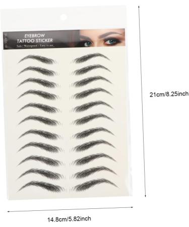 Beavorty 4 Sheets Waterproof Eyebrow Stickers Black Stickers Natural Brow Eyebrow Temporary Brow Tattoos Tool 1 count (Pack of 1) Black - Buy Online on GoSupps.com