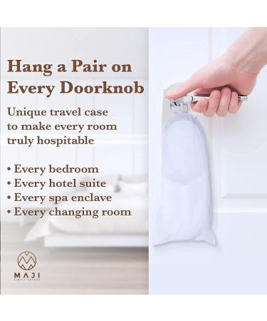 Maji Simply Joyous Spa Slippers - Bulk Pack of 6 Pairs with Travel Bags | Non-Slip Hotel Slippers for Women and Men - Medium and Large Sizes - Buy Online on GoSupps.com