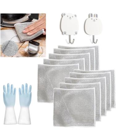 Tovmekdjn Dishwashing Gloves New Multifunctional Fit for Kitchen Utensils Pans Sink Pots 1Set - Buy Online on GoSupps.com