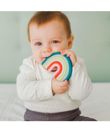 Suavinex Silicone Teether for Babies - Flexible Lightweight Rainbow Design for Newborns (0+ Months) - Buy Online on GoSupps.com