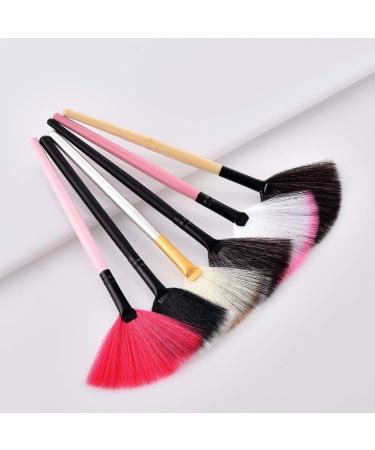 Fashion Highlighter Face Powder Foundation Shadow Powder Blush makeup brush Fan Shape Makeup Brush large base blusher(4) - Buy Online on GoSupps.com