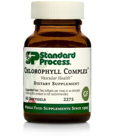 Standard Process Chlorophyll Complex - Immune Support, Antioxidant Activity, Skin Health and Hair Health Support with Vitamin A, Sunflower Lecithin, Buckwheat, Spanish Moss, and More - 60 Softgels 60 Count (Pack of 1) - Buy Online on GoSupps.com