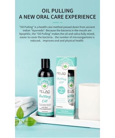 100% Natural Coconut Oil Pulling & Mint Mouthwash - Fluoride-Free Freshens Breath Promotes Gum Health & Teeth Whitening with Tongue Scraper - Buy Online on GoSupps.com