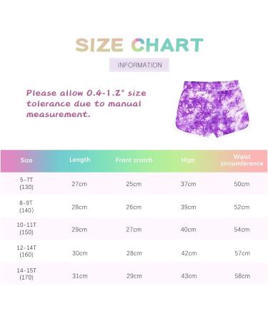 Slaixiu Girls 5-Pack Athletic Shorts | Breathable Workout Dolphin Shorts | Ages 5-16 | Size 8-9 Years - Buy Online on GoSupps.com