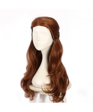 Coraline Long Brown Wig with Detachable Bun - Brunette Women Costume Pelucas for Halloween - Victorian Style - Long Loose Curly Hair (L) - Buy Online on GoSupps.com