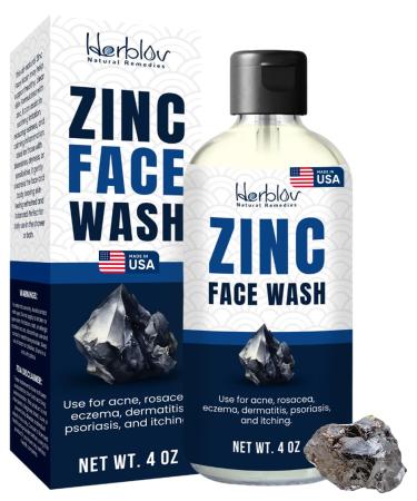 Pyrithione Zinc Face Wash | 2% ZnP Zinc Soap Skin Therapy Body Cleanser for Acne, Rosacea, Eczema, Dermatitis, Psoriasis, Itching | Cleansing, Calming Facial Wash | Zinc Face & Body Wash Made in USA