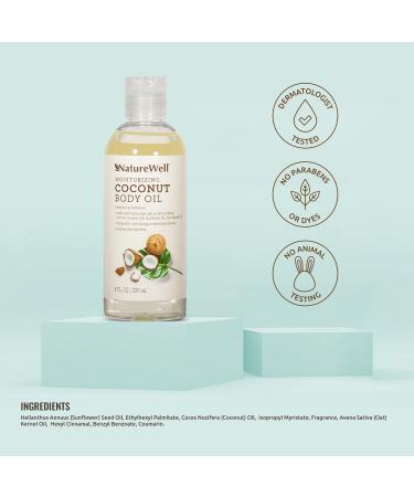 NATURE WELL Moisturizing Coconut Oil for Bath Body & Shower - Pack of 2 (8 Fl Oz Each) - Buy Online on GoSupps.com