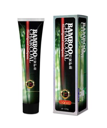 Charcoal Toothpaste Bamboo Activated Natural Teeth Whitening Removes Stains Plaque Suitable for Sensitive Teeth+ Free Complimentary Bamboo Toothbrush Wooden Handle Recyclable Biodegradable