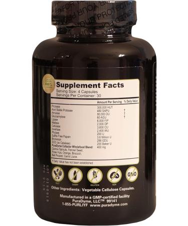 PuraDyme PuraZyme Blend of Digestive Enzymes by Lou Corona 120 Capsules - Buy Online on GoSupps.com