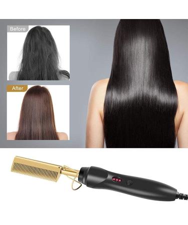 2-in-1 Hot Hair Brush & Straightener | Electric PTC Heating Curler + Dryer for Home Use - Buy Online on GoSupps.com