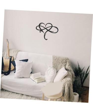 Ciieeo House Ornaments 1pc Iron Pendant Home Decorations Heart Decorations Hanging Metal Home Pendant Hollow Wall Decals 40x35cm Black - Buy Online on GoSupps.com
