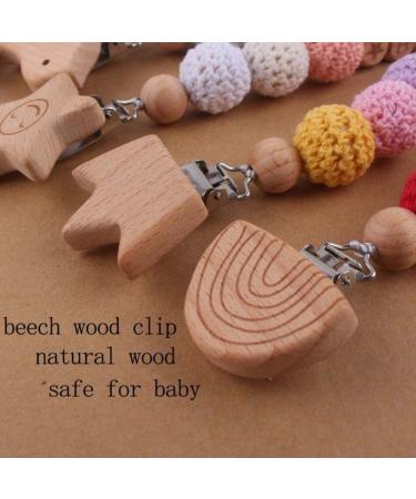 Personalized Silicone Pacifier Clip - Cute Stars Custom Name Chain for Teething Soother - Gift for Boys Girls (Love) - Buy Online on GoSupps.com