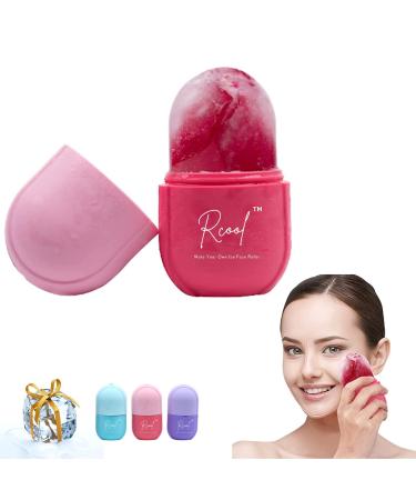 Rcool Ice Face Roller & Gua Sha,Face Massager,Facial Beauty Ice Roller Skin Care Tools,Skin Care Products-For Face&Eyes,Remove Fine Lines,Shrink Pores,Reduce Acne and Lubricate the Skin. (Pink)