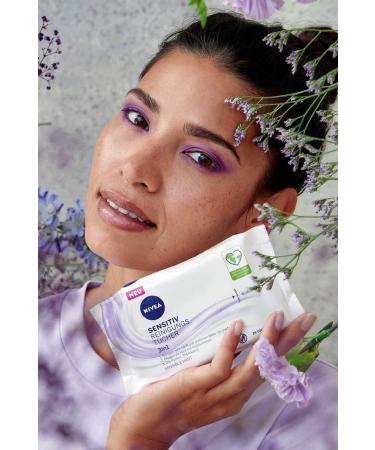 Nivea 3-in-1 Sensitive Cleaning Towels (25 pcs) - Gentle Makeup Wipes with Dexpanthenol for Sensitive Skin - Mild Facial Cleansing Cloths - Old Version - Buy Online on GoSupps.com