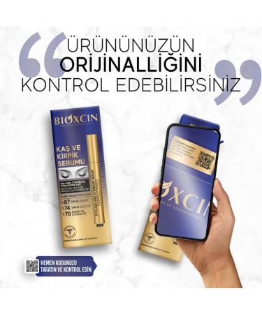 Bioxcin S rum pour sourcils et cils - 3 ml - Visiblement plus dense et plus long - 87 % de volume en plus - Avec biotine collag ne hyaluronique et huile de ricin - Buy Online on GoSupps.com