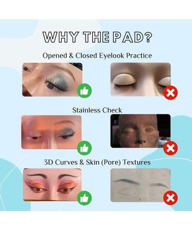 IMAKEUPNOW 3D Realistic Makeup Practice Face Board with Cleaning Brush - Ideal for Eyeshadow, Eyeliner, Eyebrow, Lash Mapping - Perfect for Makeup Artists and Self-taught Models - Buy Online on GoSupps.com