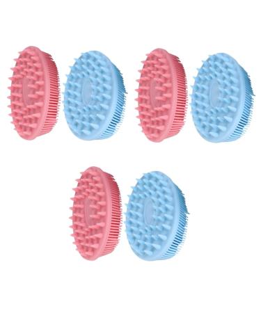 Beavorty 3 sets 2st silicone shampoo brush head scrubber for all hair body scrubber for men's scalp peeling shampoo brush for the scalp head and head skin massage device siliconehaar man