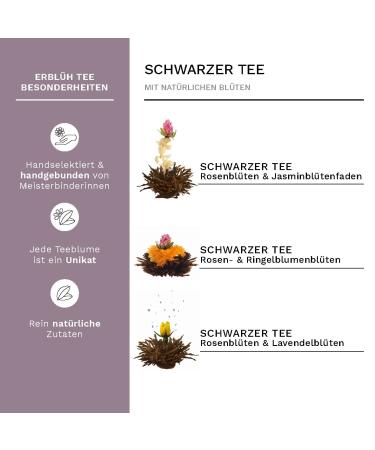 Creano Blooming Tea Flower Mix - 6 Premium Black Tea Blooms in Magnetic Box | International Shipping - Buy Online on GoSupps.com