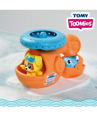 Toomies Tomy Splash & Rescue Helicopter Floating Bath Toy - Squirting Pilot & Dolphin - Ages 12 Months - Buy Online on GoSupps.com