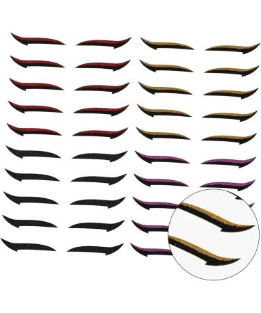 LALAFINA 20 pairs Eyelid Eye Strips Line Strip Black Gold Red Self Shiny Personalized Double Women Tapes - Buy Online on GoSupps.com