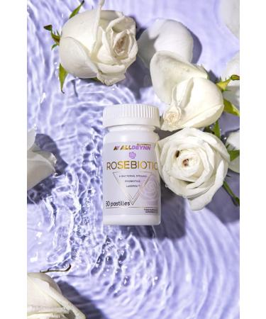 Alldeynn Rosebiotic Multi-Strain Probiotic Supplements - 3 Billion CFU for Digestive Health & Intestinal Support - 30 Chewable Pastilles - Buy Online on GoSupps.com