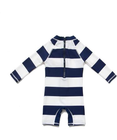BONVERANO Baby Boys Swimsuit UPF 50+ Sun Protection Navy Stripe 2-3 Years - Buy Online on GoSupps.com