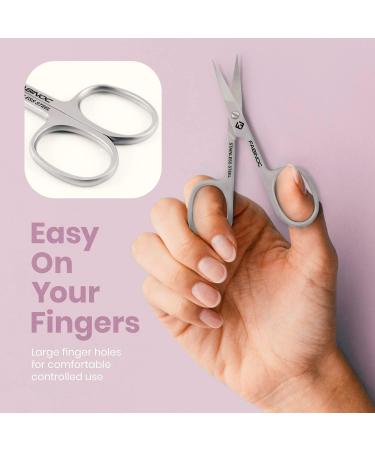 FABINOC Nail Scissors | Curved Cuticle Scissors for Dead Skin | German Quality Stainless Steel Multi-Purpose Sharp Manicure Scissors for Men & Women Cuticle Nail Scissors- Curved - Buy Online on GoSupps.com