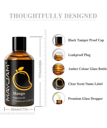 MAYJAM Mango Oil 100ml - Premium Fragrance Oil for Diffusers Aromatherapy & Home Use | International Shipping - Buy Online on GoSupps.com