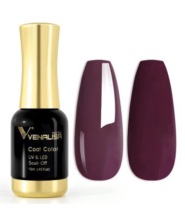 VENALISA 12ml Amaranth Red Gel Nail Polish Soak Off Nail Lamp UV LED Natural Nail Gel Polish Nail Art DIY Manicure French Gifts 0.43 OZ 1040- Amaranth