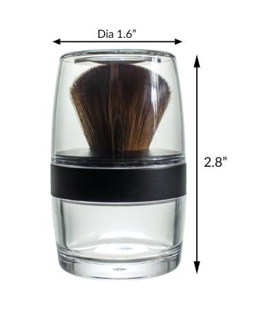Soft Sable Tone Taklon Kabuki Brush with Sifter Jar | Ideal for Mineral Makeup & Custom Foundations - Buy Online on GoSupps.com