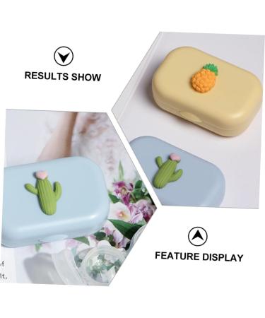 Buy Partykindom 32 STK Colored Contact Lenses Containers - Cartoon Case with Mirror | Eye Lens Storage Box for Travel & Home - Buy Online on GoSupps.com