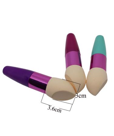 Buy Scala Foundation Makeup Sponge Eco Blender Set - 3pcs Green Rose & Brown | Best Beauty Cosmetics Egg Puff For Flawless Makeup - Buy Online on GoSupps.com