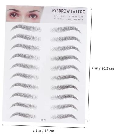 Angoily 4 Pcs 3d Eyebrow Stickers Nail Rings Cute Hair Rope Double Ball Eyebrow Tool 6 Proof Template ze008x2pcs Blackx2pcs - Buy Online on GoSupps.com