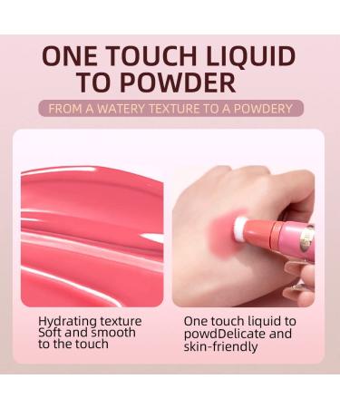 SWETIYOU Blush Beauty Wand - Liquid Blush with Cushion Applicator for Natural Dewy Finish - Long-Wearing Lightweight Blendable Rouge Stick (Orange Pink) - Buy Online on GoSupps.com