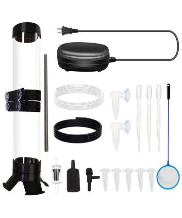 Saricho brine Shrimp Eggs Incubator,brine Shrimp Hatchery Kits,Multifunctional Artemia Hatchery with air Pump ,Live Baby brine Shrimp net,Feeder and storager (Set of 19pcs)