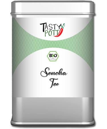 Jeske Sports Supplies Tasty Pott Organic green Sencha tea tea mixture balm clover primrose lavender hot drink relaxation in the can organic green Sencha tea 50 g - Buy Online on GoSupps.com