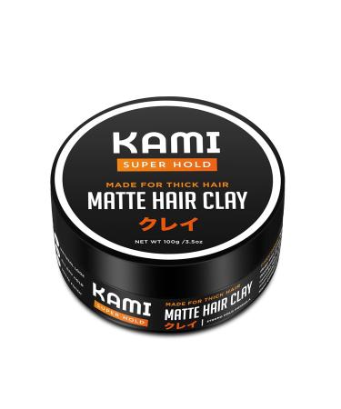 Kami Matte Hair Styling Clay for Men - Strong Hold Long-Lasting Finish for Thick Hair - Premium Men's Hairstyling Clay - Buy Online on GoSupps.com