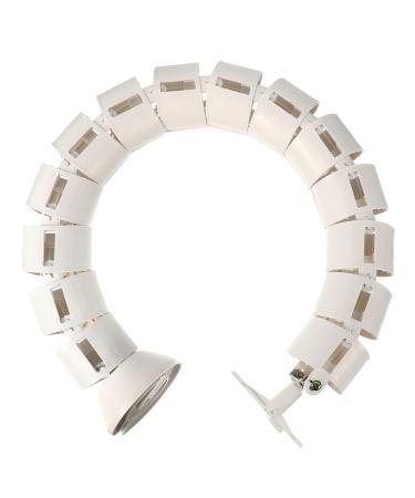 Kislang cable snake-shaped wiring tube cable harvar protection cable tube hose cable tube pipe Wound cable hose cable hose organizer wire trees coil cord white plastic ABS white 74x8x8cm