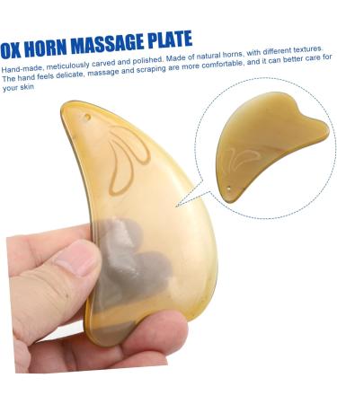 Buy Minkissy Horn Gua Sha Board - Spa Body Massage Scrub Tool | Muscle Scraping & Foot Paddles 9.5x5.5cm - Buy Online on GoSupps.com