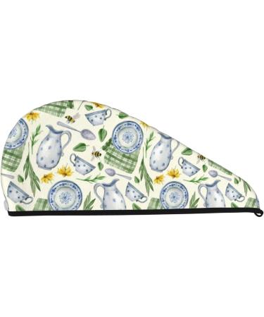 Vintage Utensils Microfiber Hair Towel Wrap - Soft Super Absorbent Quick Dry Coral Velvet for All Hair Types - Buy Online on GoSupps.com