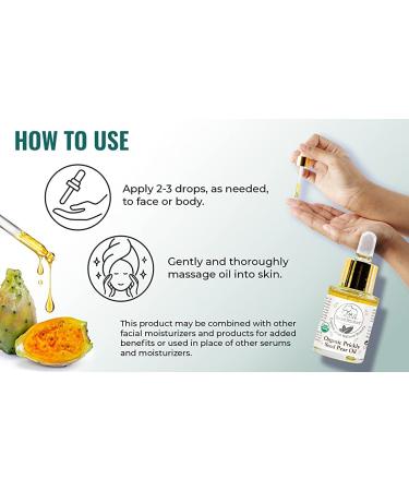 Natural Elephant USDA Certified Organic Prickly Pear Seed Oil Cold-Pressed 0.5 fl oz (15g) - Rich in Antioxidants & Essential Fatty Acids - Buy Online on GoSupps.com