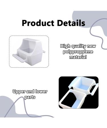 TYVOM 2PCS Poultry Drinker Bird Food Feeder for Cage Bird Waterer Feeder Cage Accessories for Parrots Cockatiel Pigeon Sparrow Bird Cage Bowl(White) - Buy Online on GoSupps.com